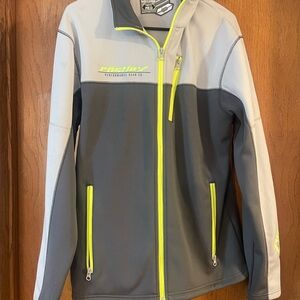CastleX Performance Gray and Lime Green Mid-Layer Jacket